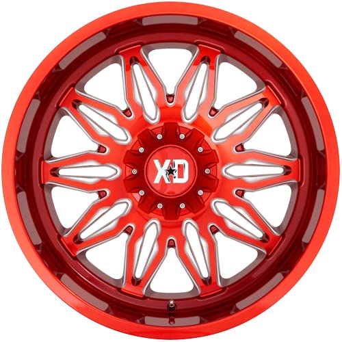 XD Wheels Xd859 Gunner Candy RED Milled Wheel with Alloy Steel (20 x 10. inches /6 x 106 mm, -18 mm Offset)