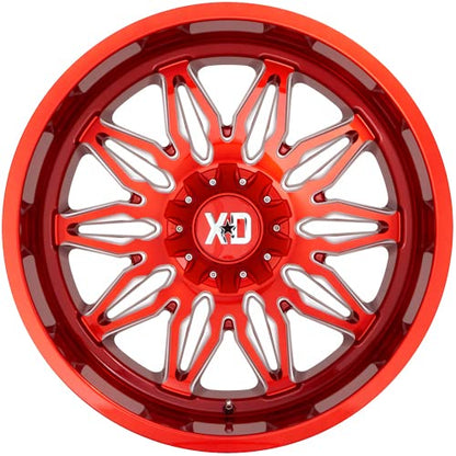 XD Wheels Xd859 Gunner Candy RED Milled Wheel with Alloy Steel (20 x 10. inches /6 x 106 mm, -18 mm Offset)