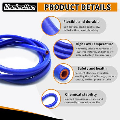 1/2" ID-5Ft(ID 12mm) Heater Hose Enhanced Double Reinforcement - color: Blue, size: 1/2" ID-5Ft(ID 12mm)