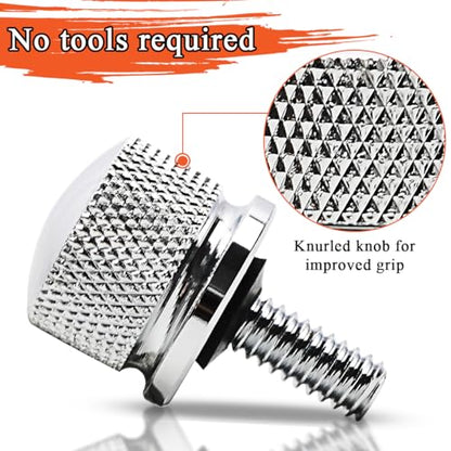FOVPLUE Quick-Release Fender Seat Hardware Kit for Harley FLT Touring - color: CHROME BOLTS