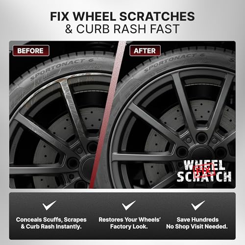 Wheel Scratch Fix® Matte Gray Rim Touch Up Paint, Wheel Scratch Repair Pen - color: Gray - Dark/Satin - Touch-Up Pen