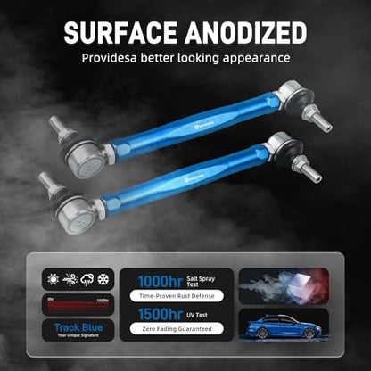 Bevinsee Adjustable Front Sway Bar End Link Kit Compatible with E46 Z4 E85 - color: Blue