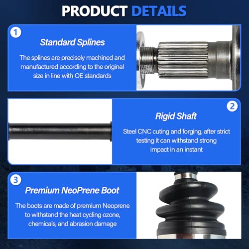 Maxfavor CV Axle Front Pair Fit for 1999-2006 Chevy Silverado 1500 CV Axles