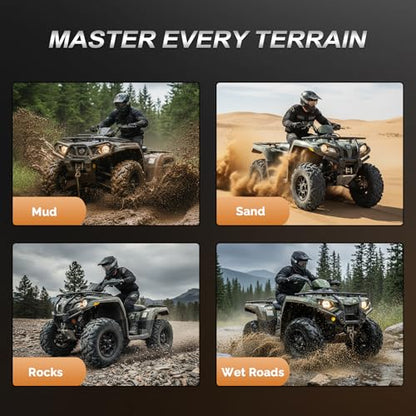 TUFFIOM 26x9-12 ATV Tires Set of 2 for All Terrains, Mud Sand Off-road ATV UTV Tire for Trail Vehicles, 6 PR, Deep Tread, Tubeless - size: 26 x 9.00-12 (2 pack)
