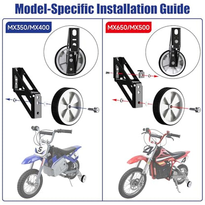 Dirt Bike Training Wheels Compatible with Razor MX350 MX500 MX650