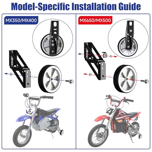 Dirt Bike Training Wheels Compatible with Razor MX350 MX500 MX650