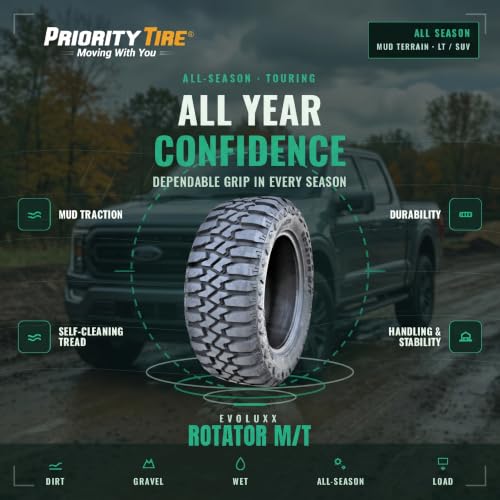 Evoluxx Rotator M/T LT285/55R20 Mud Terrain 122/119Q E (10 Ply) Tire