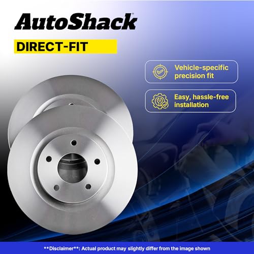AutoShack Front Vented & Rear Vented Brake Rotors, 4pcs - style: BRAKE ROTORS