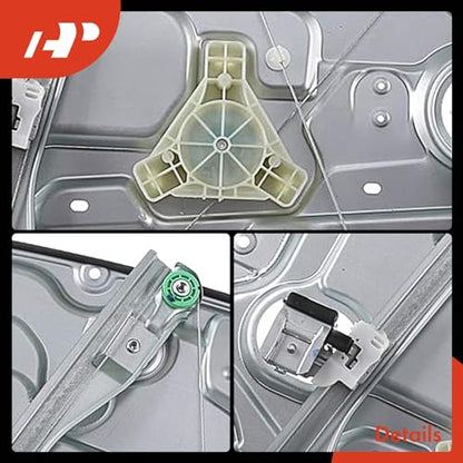 A-Premium Front Driver Side Power Window Regulator with Motor (2-Pin) - style: Front Driver Side