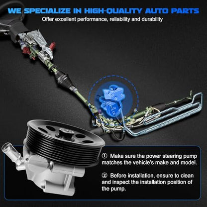 20-5206 Power Steering Pump Fit for 2011-2016 F250 F350 Super Duty - size: 20-5206