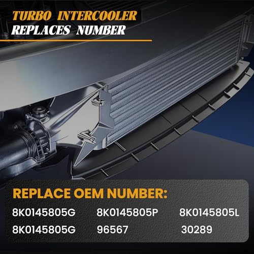 8K0145805G Turbo Intercooler Compatible with Audi A4 A5 A6 Quattro L4 2.0L - size: 8K0145805G