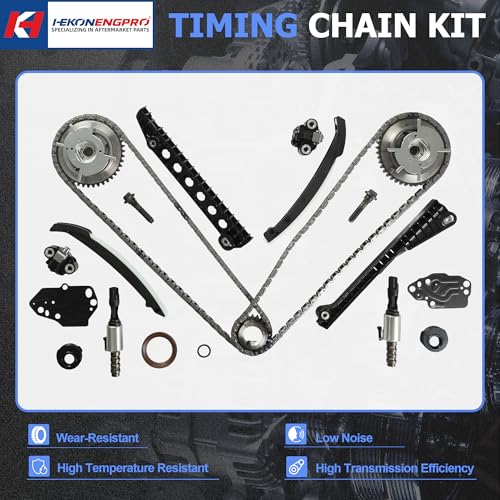 5.4 3V Timing Chain Kit w/Water & Oil Pump VVT & Solenoid for Ford 04-14