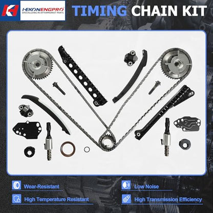 5.4 3V Timing Chain Kit w/Water & Oil Pump VVT & Solenoid for Ford 04-14