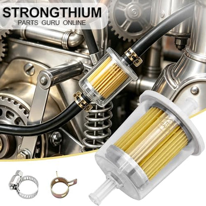 Strongthium Universal 5/16" Inline Gas Fuel Filter Clear
