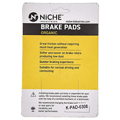 NICHE Front Rear Brake Pad Set for Suzuki 69100-47820 Organic - size: Organic