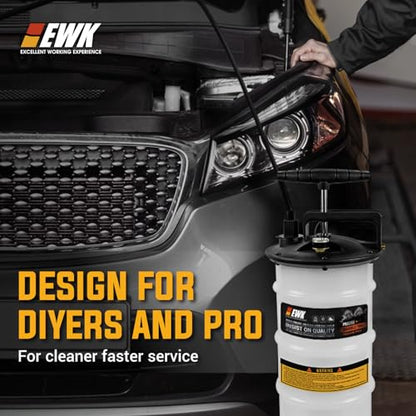 EWK 8L Heavy Duty Manual Oil Extractor Change Pump - size: 8L (With Reinforced Tank)