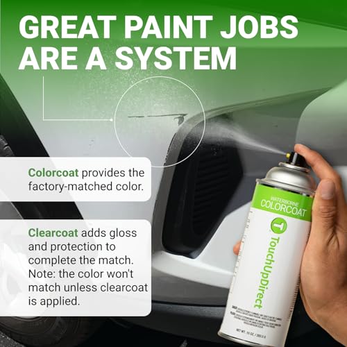 TouchUpDirect Car Paint Touch Up Spray Kit – Compatible with Chevrolet GGK/WA650G Blue Glow Metallic Exact Match Auto Paint Kit with Car Color Spray and Clearcoat, for Repainting or Scratch Repair, Essential Kit - color: Blue Glow Metallic, style: Aerosol