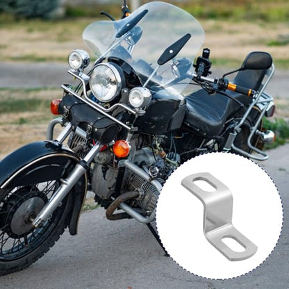2 Pack Motorcycle Exhaust Bracket Z Shape Muffler Mounting Clamp Stand for Motorbike Silencer Exhaust Pipes Mounting Clamp Fasten Clip Round Band