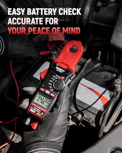 KAIWEETS DC Clamp Meter 200A AC/DC Amp Meter True RMS Compact Multimeter - color: Red