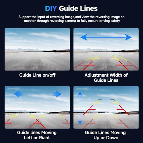 1080P HD Wireless Backup Camera System, 7-inch LCD Monitor with 2 Rearview Camera for Trailer RV Camper Truck Car Bus, DIY Guide Lines, IP68 Waterproof, Night Vision, BSD, 12V-36V