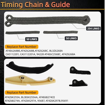 Timing Chain Kit with Water & Oil Pump for Ford Lincoln 3.5L 3.7L 11-19