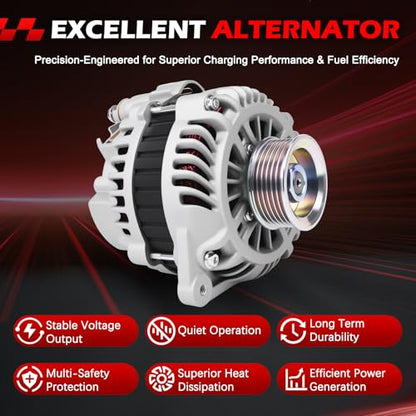 11052 Alternator 12V 110A Fits for V6 3.5L for G35 FX35 2003-2008, for 350Z 2003-2006, for Pathfinder 2004 V6 3.5L Replace OE 11052N, 23100CD010, A003TG0191 - size: 11052 | 110A