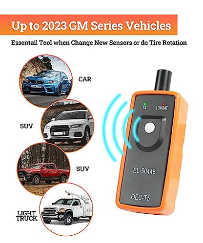 Universal TPMS Relearn Tool,System Programming Training,OEC-T5 Tire Pressure Monitor System Activation Tool,Automotive Tire Sensor Reset Tool,EL-50448 TPMS Reset Tool