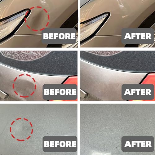 Auto Body Dent Puller Kit for Dent Removal with Red Dent Lifter,T-Bar,Slide Hammer,Bridge Puller and More for Paintless Dent Removal Kit (104pcs-with dent Light)