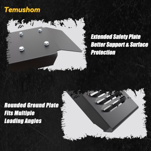 Temushom 83" Black Series Folding Truck Ramps, 1000 Lbs Capacity, 2 Pcs - size: Black-83'' L-Usable Height: under 30''