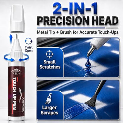 Touch Up Paint Pen for Tesla Model 3/Y/S/X (Quicksilver(PN00))–Exact Color Match Car Paint Scratch Repair, 2-in-1 Brush & Pen, DIY Chip & Scratch Fix,Automotive Scratch Repair Pen - color: Quicksilver(PN00)