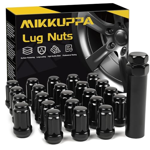 MIKKUPPA 1/2"-20 Lug Nuts 23PCS, Replacement for Jeep Aftermarket Wheel - color: Black, size: 1/2"-20, style: 23 PCS
