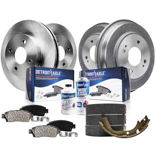 Detroit Axle - 10pc Brake Kit for 2009 2010 2011 2012 2013 Honda Fit - size: 10PR50783/KIT