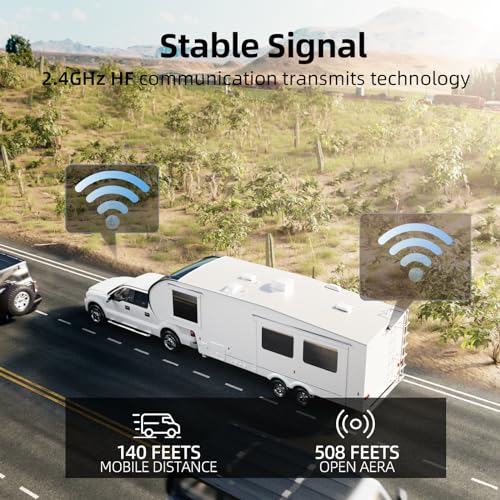 eRapta RV Backup Camera Wireless System for Furrion with 5-Inch Monitor - color: Metallic Gray