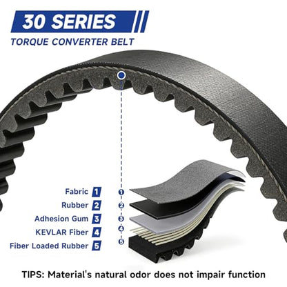 30 Series Torque Converter Belt 5959 for Coleman KT196 CK196, 203589/5959 Go Kart Belt Replacement for Manco Comet 203589 Murray 12-8487 196cc 212cc Engine Go Cart Mini Bike CVT Parts (3PCS)