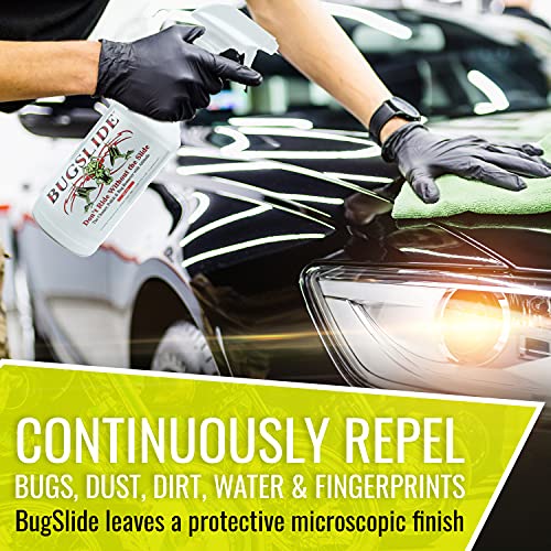 BugSlide 4 Oz Travel Kit Cleaner with Microfiber Towel for Car Detailing