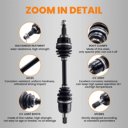 maXpeedingrods 2PCS Front CV Axle Shaft for Honda Rancher 350 TRX350FM - size: 2 Pack