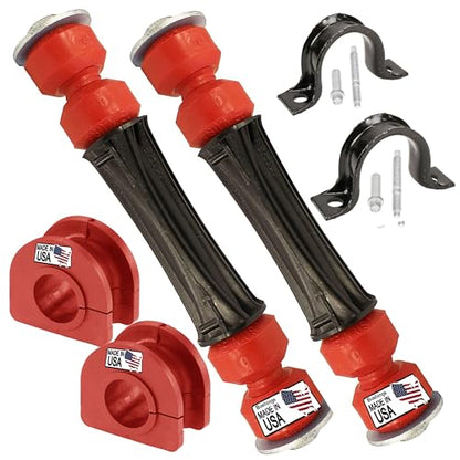 Suspension Dudes 6PC Front Sway Bar Stabilizer Link Kit + CODE RED EXTREME Bracket/Bushing Kit FITS Escalade, Silverado,Tahoe, Savana, Sierra, Yukon, Humer, 1990-2020 K80631 K700539 K6439 928-565 - size: CODE RED Front Link & Bracket/Bushing Kit