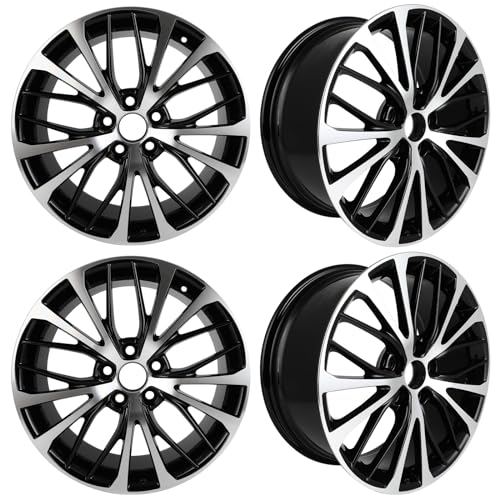 ECCPP 18 inch wheel rims:18 * 8.0in BLACK MACHINE FACE 4 pcs