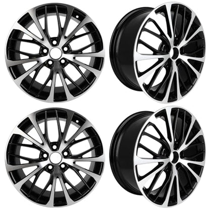 ECCPP 18 inch wheel rims:18 * 8.0in BLACK MACHINE FACE 4 pcs