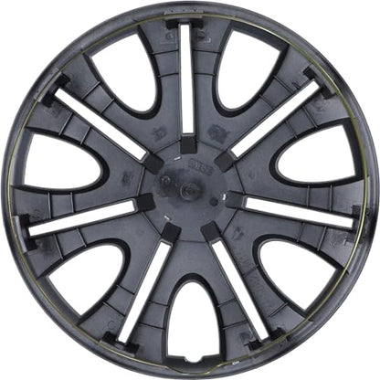 15inch Wheel Guards – (4 Pack) Hubcaps for Car Wheel Covers - color: 5082-Silver & Black-15