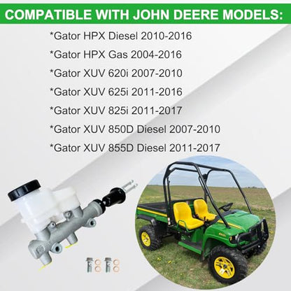 Brake Master Cylinder Compatible with John Deere Gator XUV HPX 620i 625i 825i 850D 855D Diesel Gas 2004-2017 OEM # AM143852