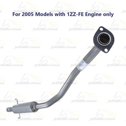 Exhaust Resonator Pipe Compatible with Toyota Corolla 2005-2008 1.8L | Stainless Steel | Northeastern Exhaust | Includes Gasket Clamp Hangers Bolt Kit | Direct-Fit Replacement