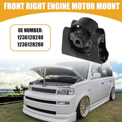 Front Engine Motor Mount No.1236128280 - Car Front Torque Strut - for Scion XB 2008-2015 Metal Black - 1 Pc