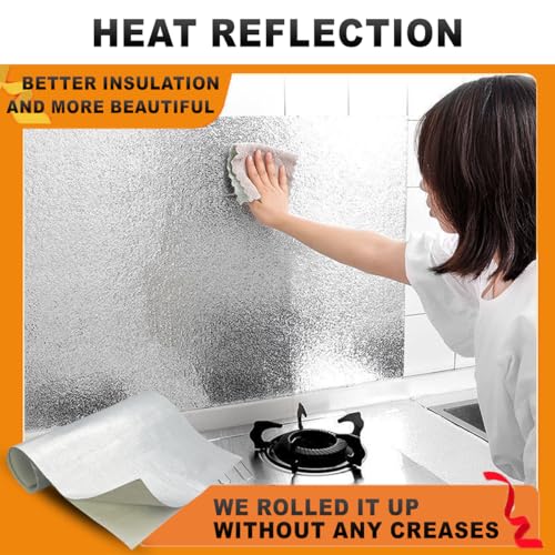 Adhesive Backed Aluminized exhaust heat shield for wall behind grill 2000 Degrees High Temp Protection Material Thermal Barrier Blanket Mat (12'' X 24'') - size: 12'' X 24''