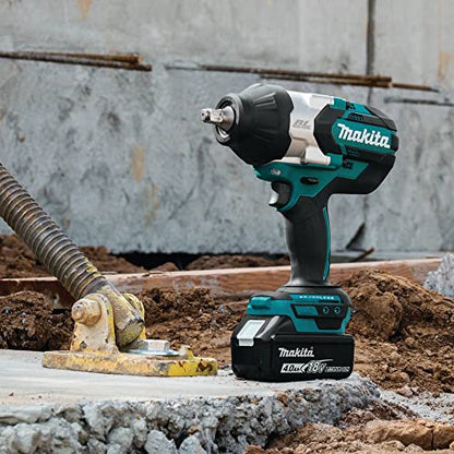 Makita XWT08Z 18V LXT® Lithium-Ion Brushless Cordless High-Torque 1/2" Sq. Drive Impact Wrench, Tool Only - style: Impact Wrench Only