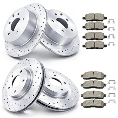 Acinoparts Front (11.65") and Rear (11.46") Brake Kit for 2013 2014-2018 - size: ABK00501