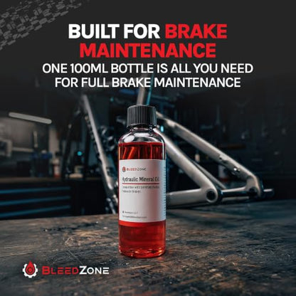 BleedZone Mineral Oil Brake Fluid for Shimano Tektro TRP, 100ml - style: 1x