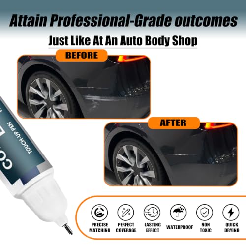 (Stealth Grey PN01) Touch up Paint for Tesla Model Y/3/X/S OEM Color Match - color: Car Touch up Paint(Stealth Grey(PN01)) Compatible with Tesla Model Y/3/X/S