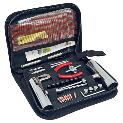 61Pcs Tire Repair Kit, Wheels Quick Seal, Universal Tire Repair Tools for Tire Repair for Car Truck Tractor Trailer Motorcycle - size: 61pcs