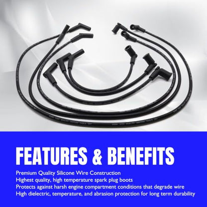 671-6108 Ignition Spark Plug Wires Set of 6 - style: 671-6108